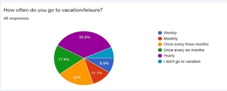Figure 19 Frequency of vacation or leisure