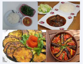Examples of low protein meal that can be taken at lunch  and dinner include zucchini or eggplant broths with rice and fried  eggplant with or without other fried vegetable like tomato, onion, and  bell pepper.