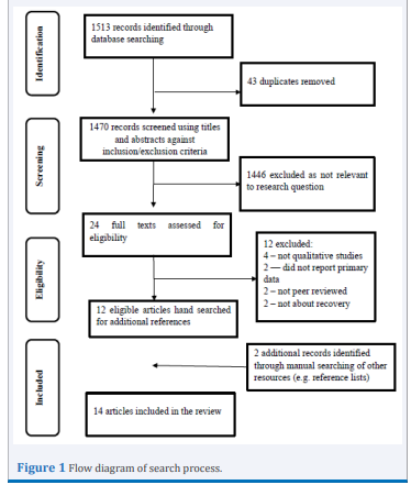 Flow diagram of search process