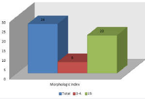 Patients with morphologic index equal or higher than 5.